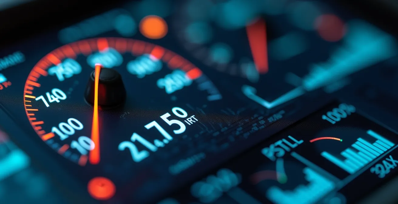 Vista macro del sistema di telemetria digitale per monitoraggio consumi LNG